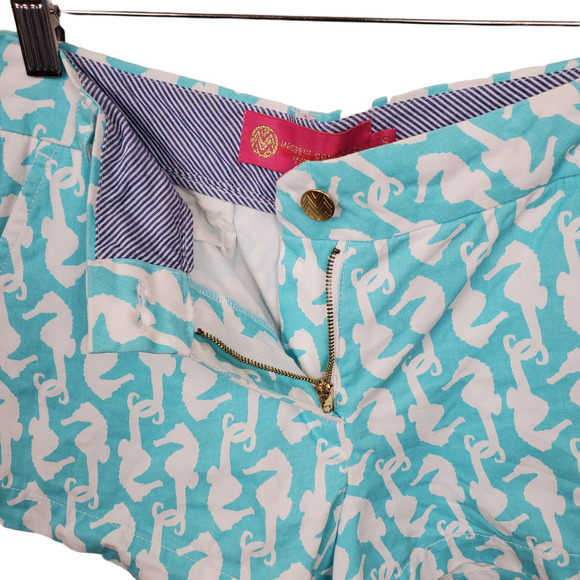 MACBETH | COLLECTIONS SEAHORSE NOVELTY PRINT 100% COTTON SHORT SHORTS SMALL - Picture 3 of 13